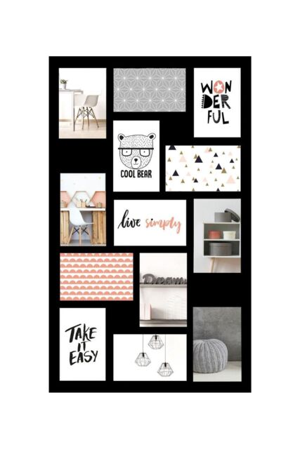 nielsen Accent Collage Frame for 13 photos 10x15 cm - White in Black - image 1