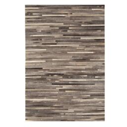 The Rug Shop UK Grey Handmade Cowhide Striped Luxurious Easy To Clean Area Rug - Size: 160 cm x 230 cm - thumbnail 6