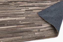 The Rug Shop UK Grey Handmade Cowhide Striped Luxurious Easy To Clean Area Rug - Size: 160 cm x 230 cm - thumbnail 5