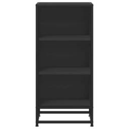 Berkfield Home Sideboard Black 35.5x35x76 cm Engineered Wood & Metal - thumbnail 4