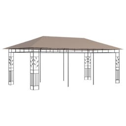 Berkfield Home Gazebo with Mosquito Net 6x3x2.73 m Taupe 180 g/m ² in Beige - thumbnail 2