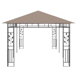 Berkfield Home Gazebo with Mosquito Net 6x3x2.73 m Taupe 180 g/m ² in Beige - thumbnail 4