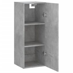 Berkfield Home Wall Mounted Cabinet Concrete Grey 34.5x34x90 cm Engineered Wood - thumbnail 5