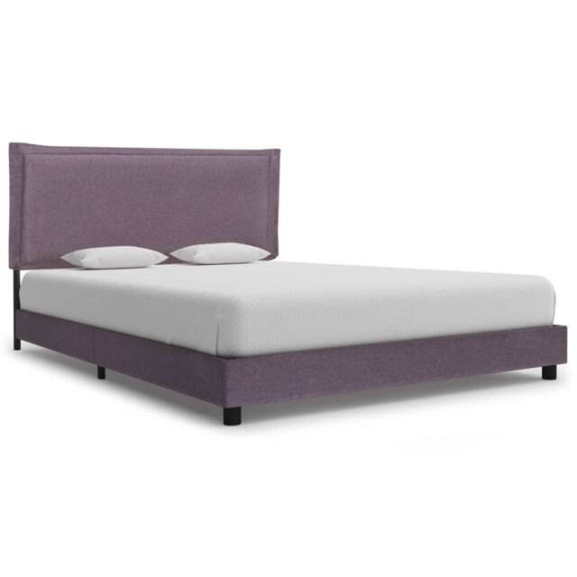 Berkfield Home Bed Frame Taupe Fabric 135x190 cm Double in Beige - image 1