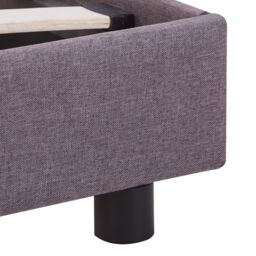 Berkfield Home Bed Frame Taupe Fabric 135x190 cm Double in Beige - thumbnail 6