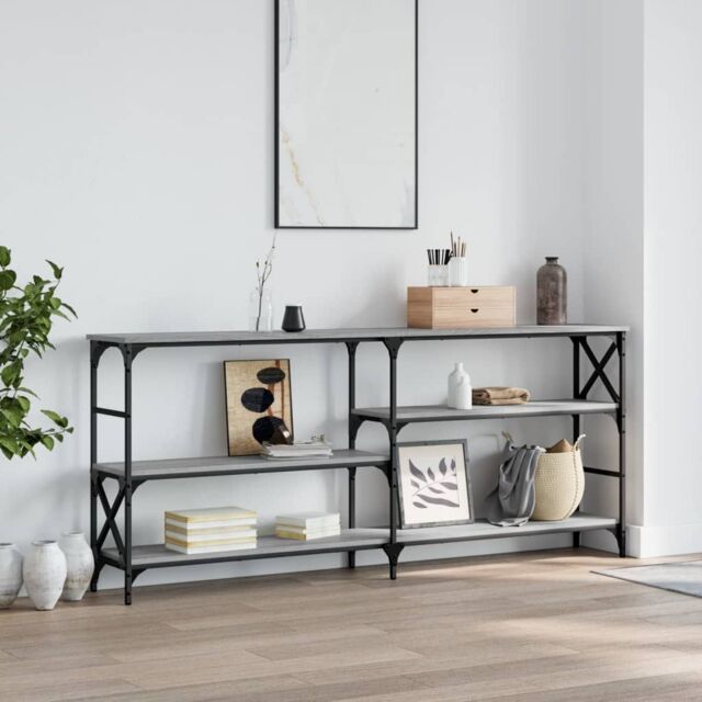 Berkfield Home Console Table Grey Sonoma 180x29x76.5 cm Engineered Wood - image 1
