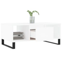 Berkfield Home Coffee Table White 90x50x36.5 cm Engineered Wood - thumbnail 4