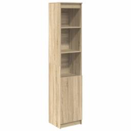 Berkfield Home Highboard Sonoma Oak 37.5x35x180 cm Engineered Wood in Light Tan - thumbnail 3