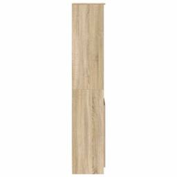 Berkfield Home Highboard Sonoma Oak 37.5x35x180 cm Engineered Wood in Light Tan - thumbnail 6