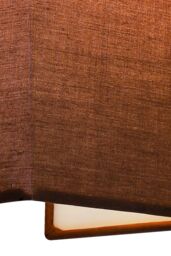 Harper Living Wall Wash Light with Switch Rectangle Mocha Fabric Shade in Brown - thumbnail 4