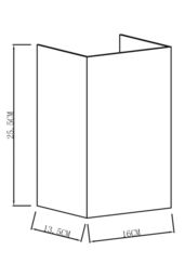 Harper Living Wall Wash Light with Switch Rectangle Mocha Fabric Shade in Brown - thumbnail 5