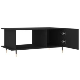 Berkfield Home Coffee Table Black 90x50x40 cm Engineered Wood - Size: 90 x 50 x 40 cm - thumbnail 6