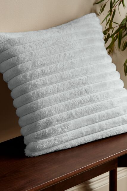 Catherine Lansfield 'Cosy Ribbed' Cushion in Grey - Size: 45 cm x 45 cm - image 1