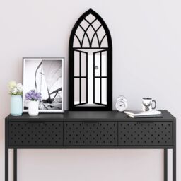 Berkfield Home Mirror Black 70x30 cm Iron for Indoor Use - thumbnail 1