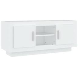 Berkfield Home TV Cabinet White 102x35x45 cm Engineered Wood - Size: 102 x 35 x 45 cm - thumbnail 3