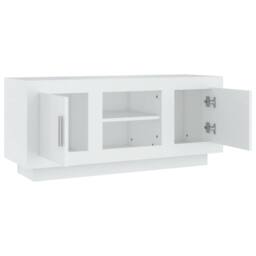Berkfield Home TV Cabinet White 102x35x45 cm Engineered Wood - Size: 102 x 35 x 45 cm - thumbnail 7