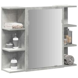 Berkfield Home Bathroom Mirror Cabinet Concrete Grey 80x20.5x64 cm Engineered Wood
