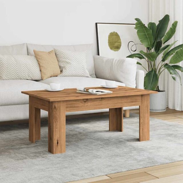 Berkfield Home Coffee Table Artisan Oak 100x60x42 cm Engineered Wood in Brown - Size: 100 x 60 x 42 cm - image 1