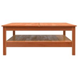 Berkfield Home Coffee Table Wax Brown 100x100x40 cm Solid Wood Pine - Size: 100 x 100 x 40 cm - thumbnail 6
