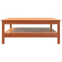 Berkfield Home Coffee Table Wax Brown 100x100x40 cm Solid Wood Pine - Size: 100 x 100 x 40 cm - thumbnail 5