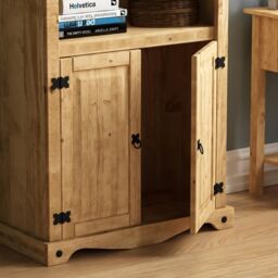 Home Discount Vida Designs Corona 2 Door & 3 Shelves Bookcase Storage Furniture in Brown - thumbnail 5
