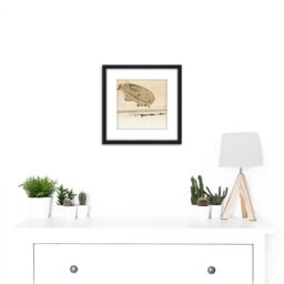 Artery8 Photo Airship Norway Mooring NY-Alesund 1926 8X8 Inch Square Wooden Framed Wall Art Print Picture with Mount in Black - thumbnail 2