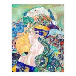 Artery8 Gustav Klimt Framed Wall Art Print Baby Cradle Colourful Painting - Size: A4 - thumbnail 3