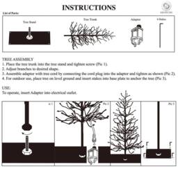Shatchi Christmas Pre-Lit White Twig Tree Cool LED Lights Metal Frame Decoration - Size: 6ft - thumbnail 8