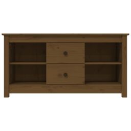 Berkfield Home TV Cabinet Honey Brown 103x36.5x52 cm Solid Wood Pine - thumbnail 3