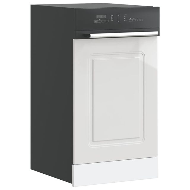 Berkfield Home Dishwasher Panel¬†Kalmar¬†High Gloss White¬†45x1.5x67 cm Engineered Wood in White - Size: 45x1.5x67 cm - image 1