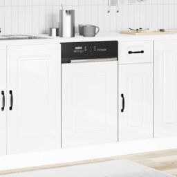 Berkfield Home Dishwasher Panel¬†Kalmar¬†High Gloss White¬†45x1.5x67 cm Engineered Wood in White - Size: 45x1.5x67 cm - thumbnail 3