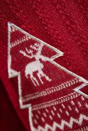 Dibor Luxury Red Nordic Tree Xmas Tree Christmas Gift Bag Christmas Stocking - Size: Medium - thumbnail 2
