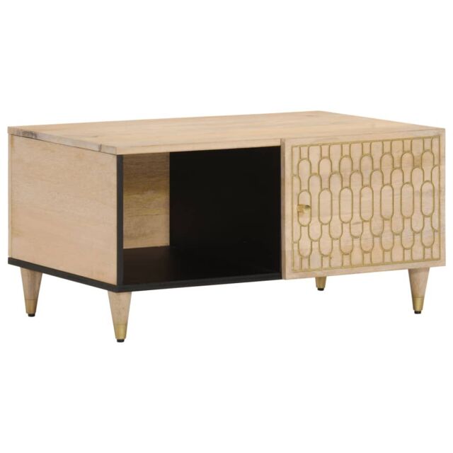 Berkfield Home Coffee Table 80x50x40 cm Solid Wood Mango in Brown - Size: 80 x 50 x 40 cm - image 1