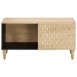 Berkfield Home Coffee Table 80x50x40 cm Solid Wood Mango in Brown - Size: 80 x 50 x 40 cm - thumbnail 3
