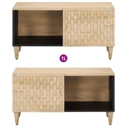 Berkfield Home Coffee Table 80x50x40 cm Solid Wood Mango in Brown - Size: 80 x 50 x 40 cm - thumbnail 6