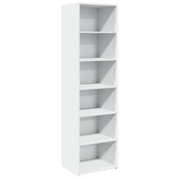 Berkfield Home Highboard White 50x41x185 cm Engineered Wood - Size: 50 x 41 x 185 cm - thumbnail 2