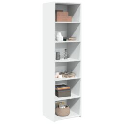 Berkfield Home Highboard White 50x41x185 cm Engineered Wood - Size: 50 x 41 x 185 cm - thumbnail 3