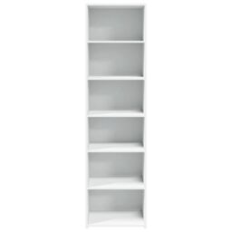 Berkfield Home Highboard White 50x41x185 cm Engineered Wood - Size: 50 x 41 x 185 cm - thumbnail 4