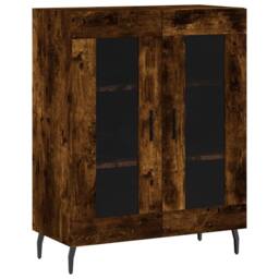 Berkfield Home Sideboard Smoked Oak 69.5x34x90 cm Engineered Wood in Brown - thumbnail 1