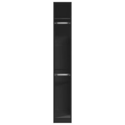 Berkfield Home Wardrobe Black 30x50x200 cm Engineered Wood - Size: 30 x 50 x 200 cm - thumbnail 4