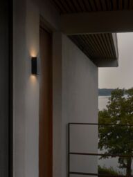 Nordlux Modern Outdoor Wall Light Black Aluminium Intergrated LED Coastal/Marine Safe - Mains Powered, IP54 - thumbnail 4