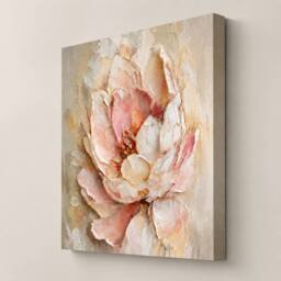 Mafett Ethereal Blossom Floral Canvas Wall Art Print in Pale Pink - Size: w40 inch x h40 inch - thumbnail 3