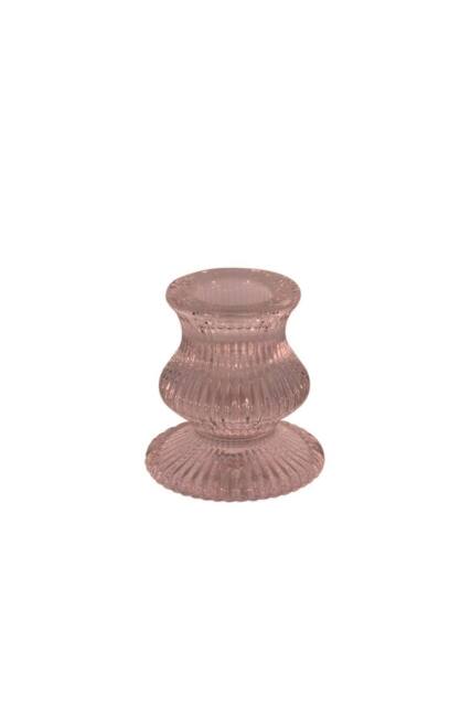 KDMD Pink Eliza Glass Taper Candle Holder 6cm 5 Pack - image 1