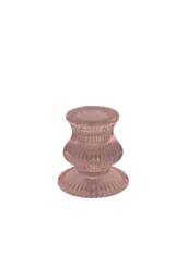 KDMD Pink Eliza Glass Taper Candle Holder 6cm 5 Pack - thumbnail 1