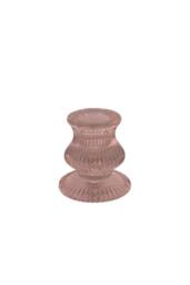 KDMD Pink Eliza Glass Taper Candle Holder 6cm 5 Pack - thumbnail 2