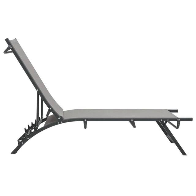 Berkfield Home Sun Loungers 2 pcs Textilene & Steel in Grey - image 1