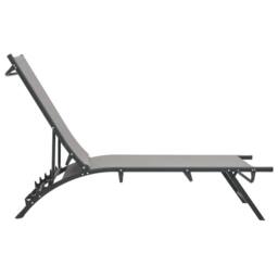 Berkfield Home Sun Loungers 2 pcs Textilene & Steel in Grey
