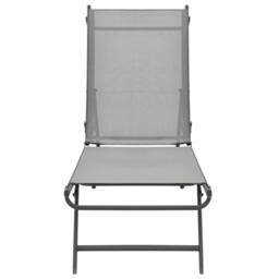 Berkfield Home Sun Loungers 2 pcs Textilene & Steel in Grey - thumbnail 5