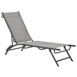 Berkfield Home Sun Loungers 2 pcs Textilene & Steel in Grey - thumbnail 3