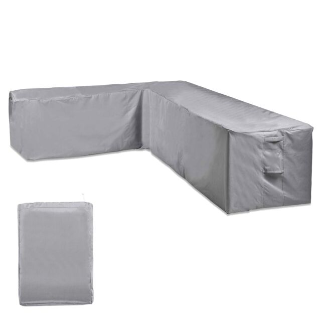 VonHaus Waterproof Premium Garden Large L-Shape Sofa Cover in Grey